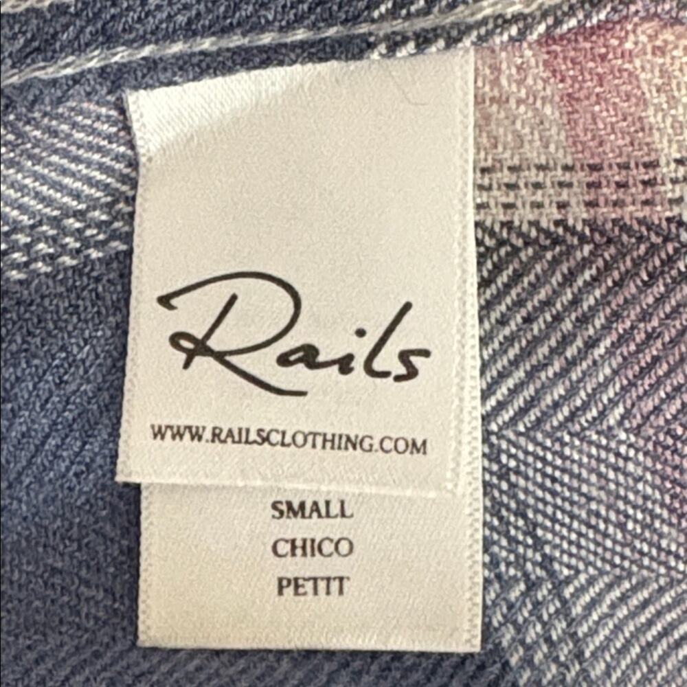 Rails Hunter Plaid Button Down Long Sleeve in Indigo Berry - Size Small - Picture 6 of 8